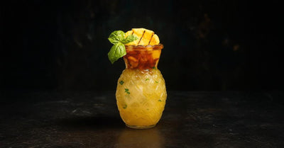 Grilled Pineapple Bajito (basil-mojito)