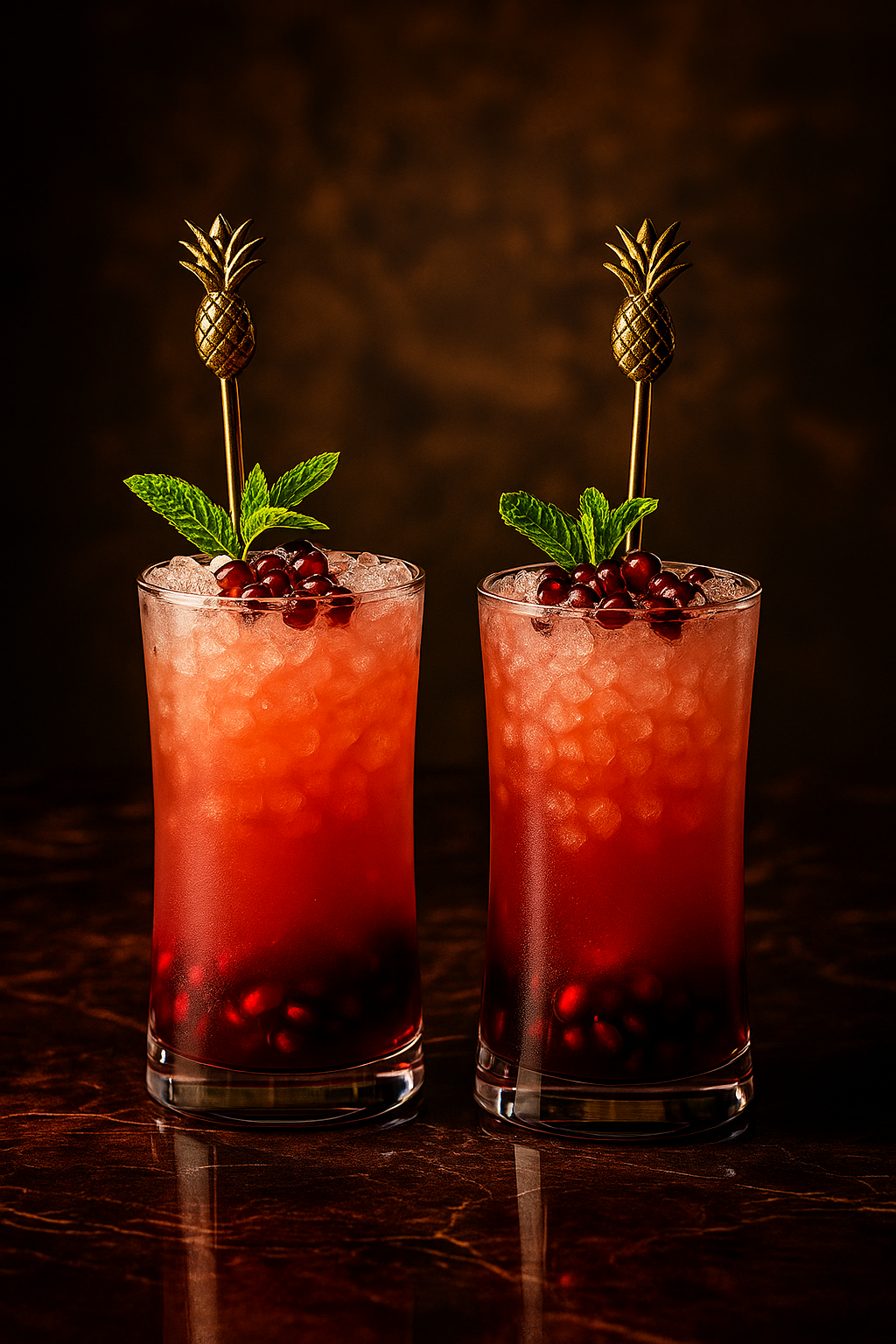 Pomegranate Passion Fruit Rum Fizz