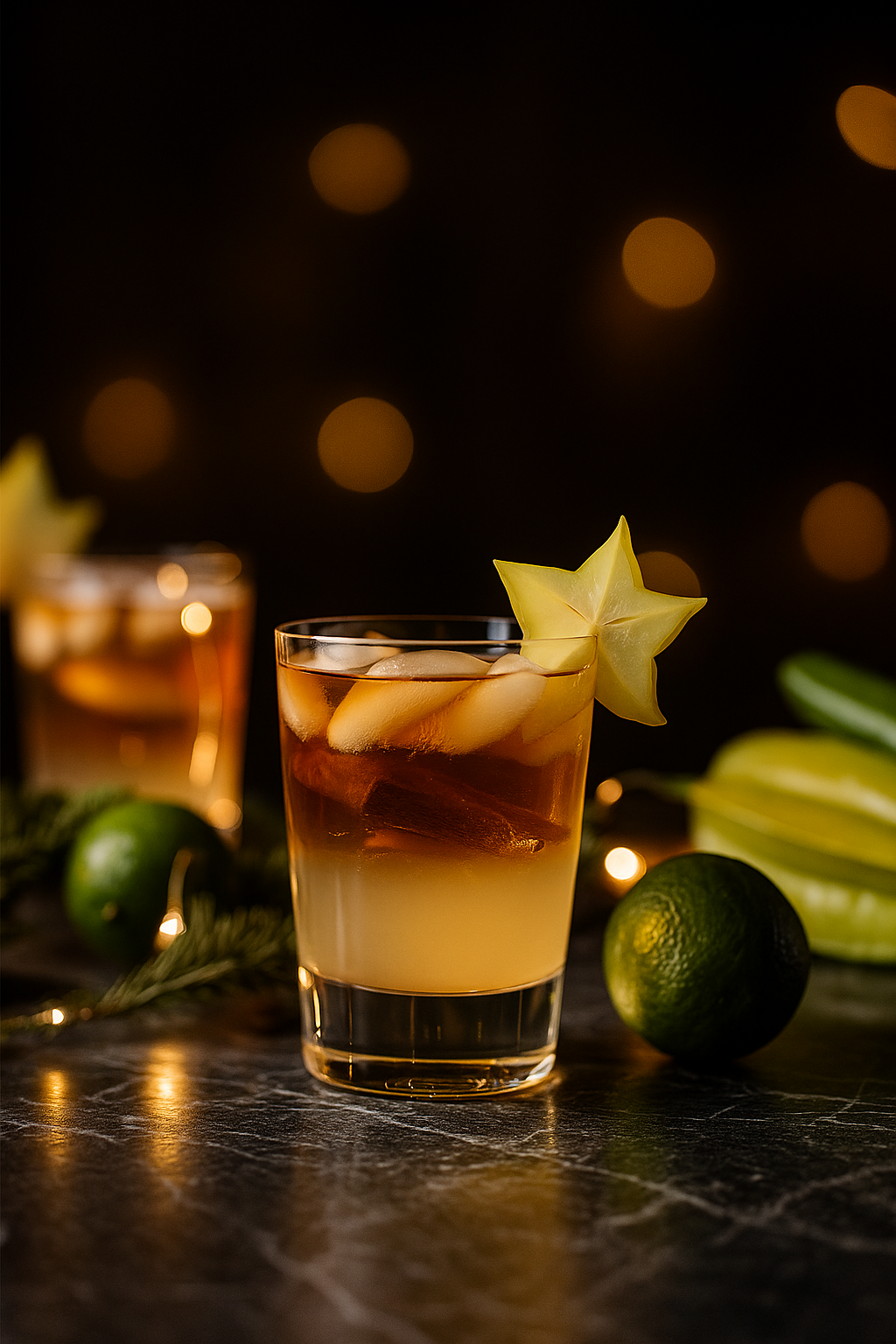 Spicy Dark and Stormy Cocktail