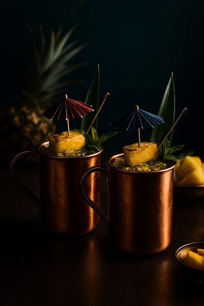 Roasted Pineapple Hawaiian Mule Cocktail