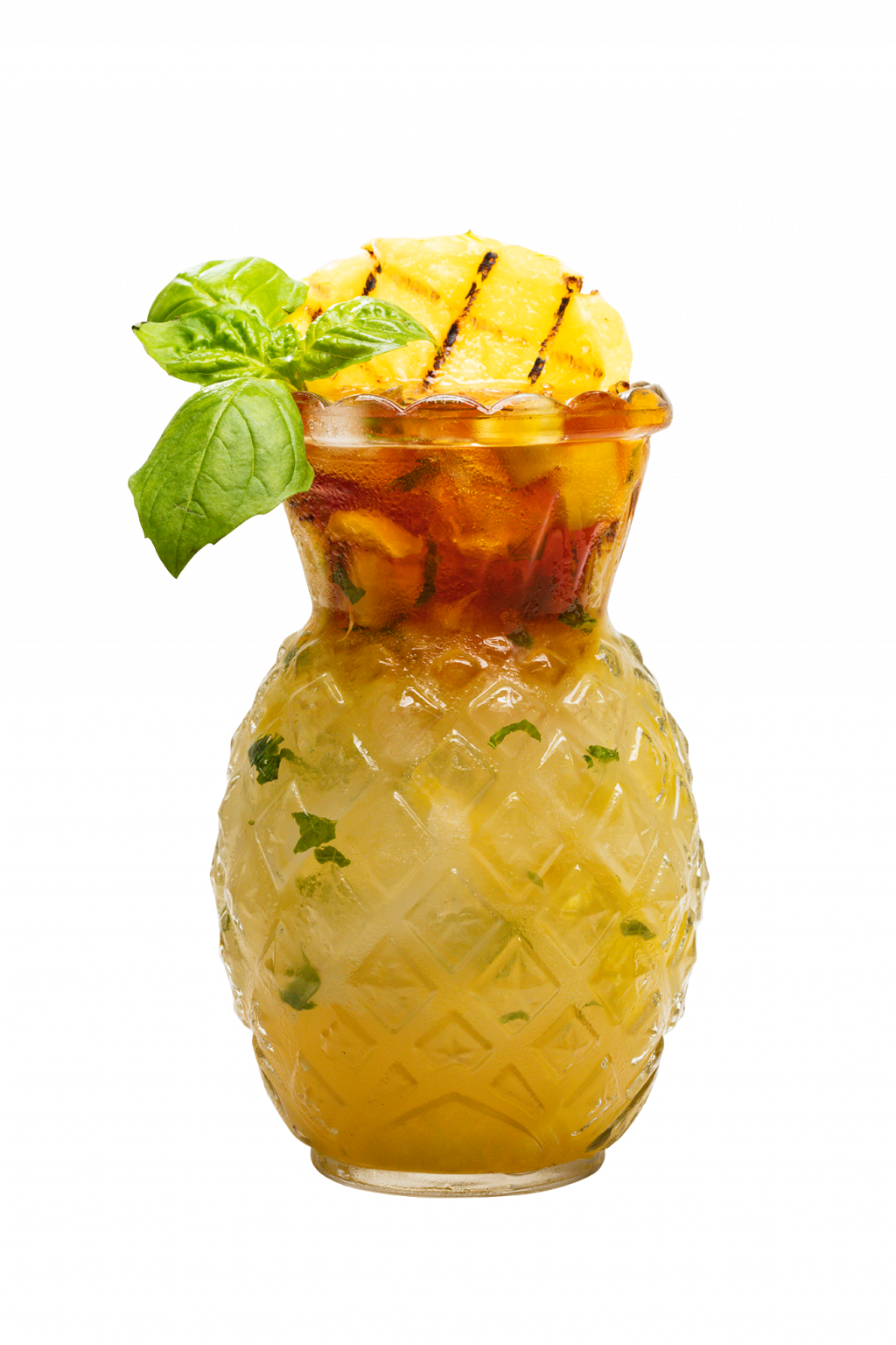 Grilled Pineapple Bajito (basil-mojito)