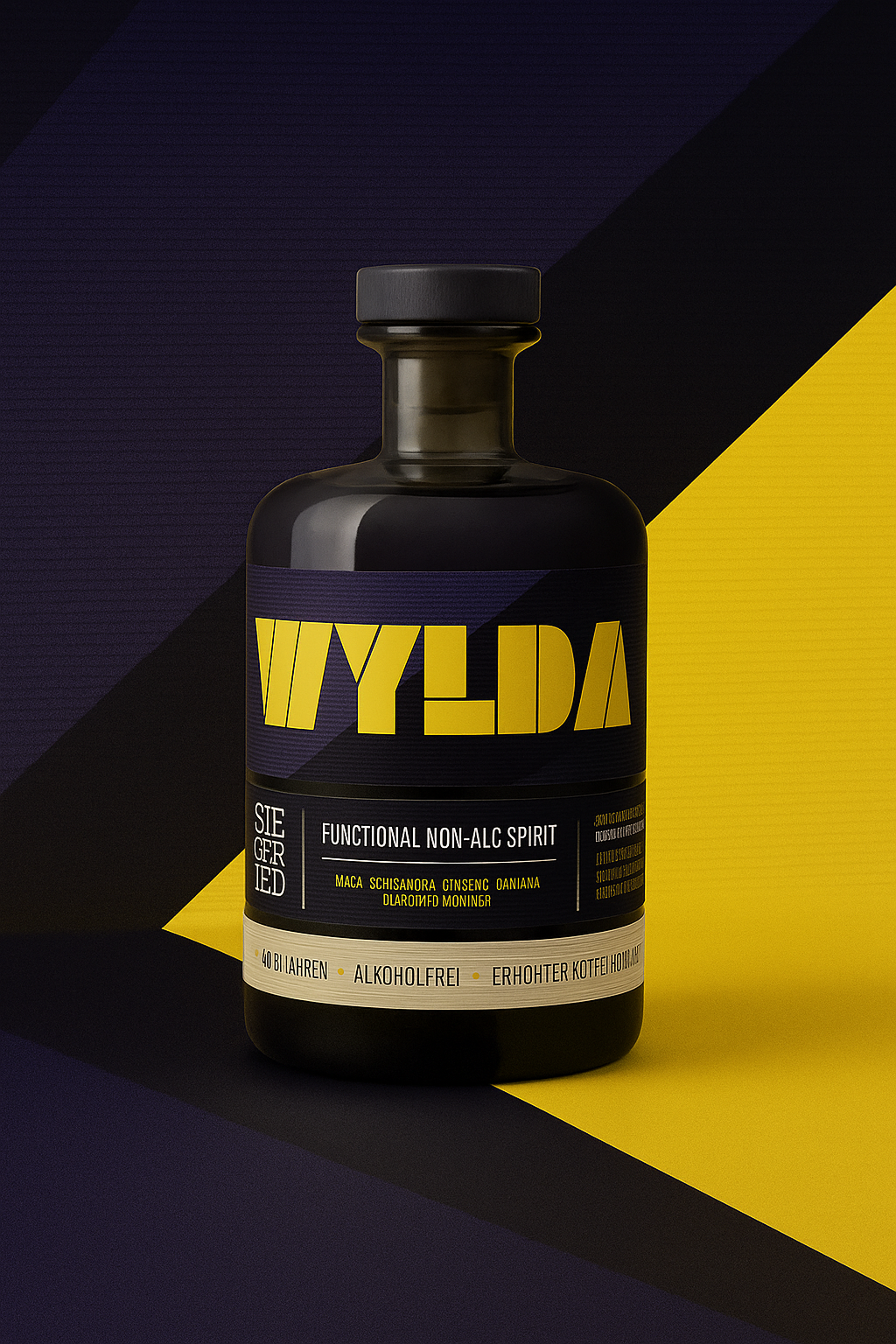 Wylda | Functional non-alcohol spirit based on adaptogenic botanicals | Maca,Schisandra Ginseng,Damiana,Matcha,Moringa | Vegan | 500ml