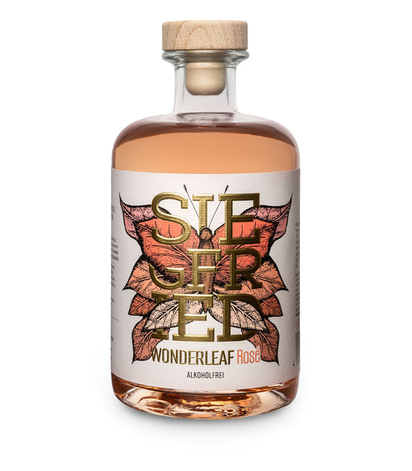 Wonderleaf Rosé | Alcohol free gin | Distilled Botanicals and Delicate Fruity Notes | Vegan | Free from Artificial Flavors | Sugar-Free | 500ml