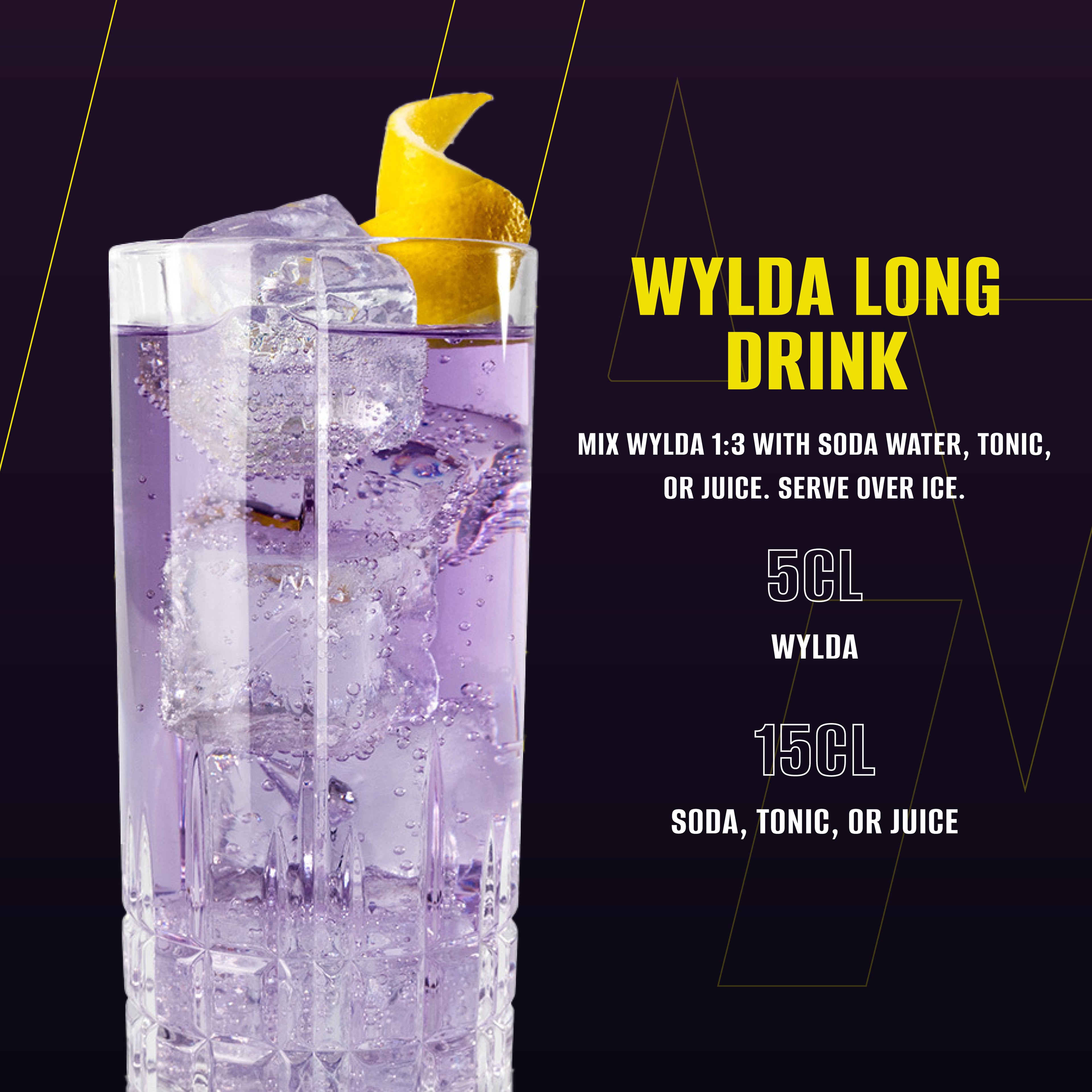 Wylda non-alcoholic spirit bottle perfect serve